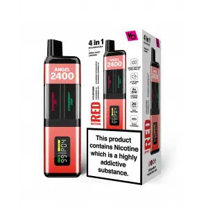 Red Edition Angel 2400 Rechargeable Disposable Vape by Vapes Bars 20mg